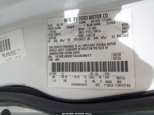 2010 FORD EXPLORER 1FMEU6DE1AUA08617 Photo 8