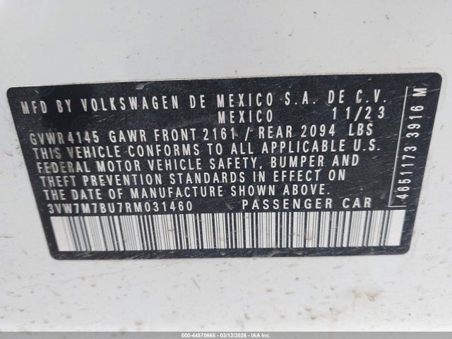 2024 VOLKSWAGEN JETTA 3VW7M7BU7RM031460 Photo 8