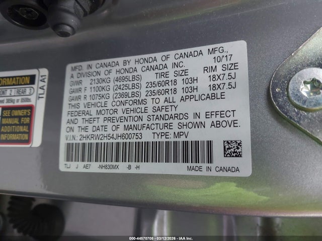 Honda CR-V EX 2018 2HKRW2H54JH600753 Image 9