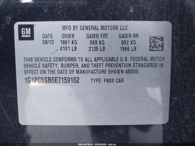 2014 CHEVROLET CRUZE 1G1PC5SB6E7159162 Photo 8