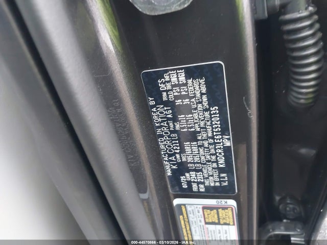 2026 Kia Niro Ex მანქანა იყიდება აუქციონზე, vin: KNDCR3LE6T5320135, აუქციონის ნომერი: 44570866