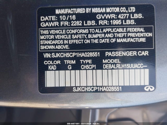 2017 INFINITI QX30 SJKCH5CP1HA028551 Photo 8