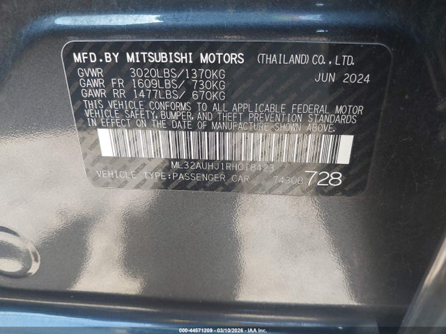 2024 MITSUBISHI MIRAGE ML32AUHJ1RH018423 Photo 8