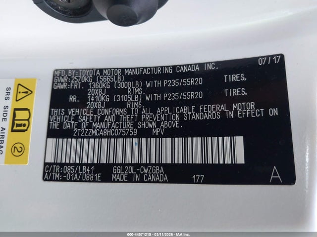 Продаж на аукціоні авто 2017 Lexus Rx 350, vin: 2T2ZZMCA8HC075759, номер лоту: 44571219