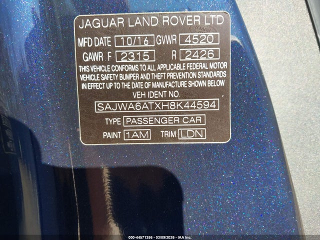 2017 JAGUAR F-TYPE SAJWA6ATXH8K44594 Photo 8