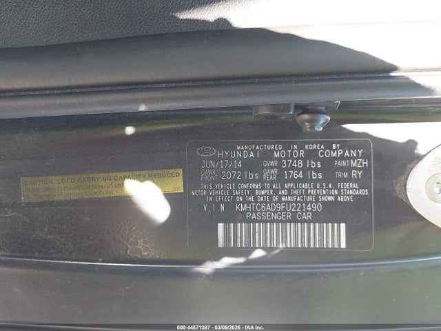 2015 HYUNDAI VELOSTER KMHTC6AD9FU221490 Photo 8