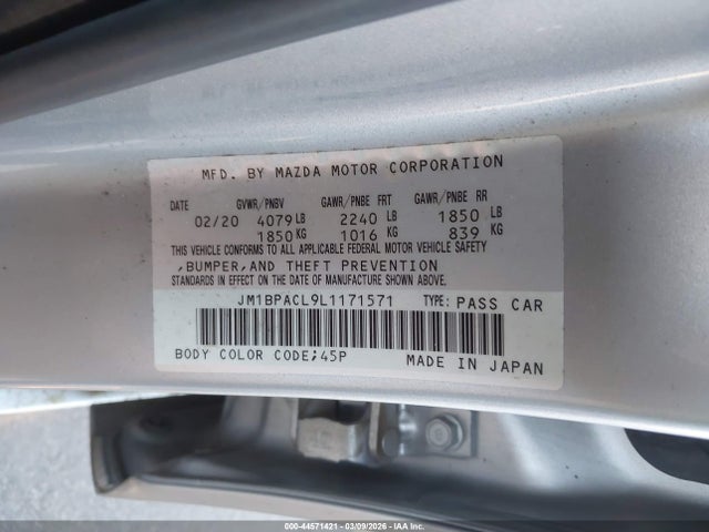 2020 MAZDA MAZDA3 JM1BPACL9L1171571 Photo 8