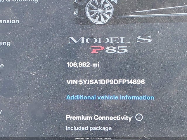 2013 TESLA MODEL S 5YJSA1DP9DFP14896 Photo 6