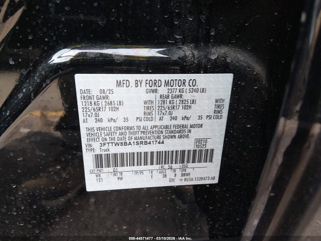 Продаж на аукціоні авто 2025 Ford Maverick Xl, vin: 3FTTW8BA1SRB41744, номер лоту: 44571477