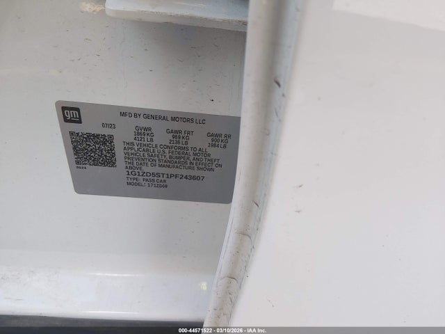 1G1ZD5ST1PF243607 Chevrolet Malibu Fwd 1lt