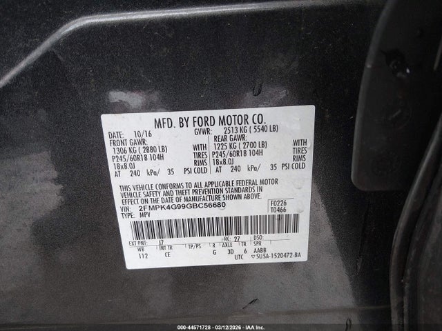 2016 FORD EDGE 2FMPK4G99GBC56680 Photo 8
