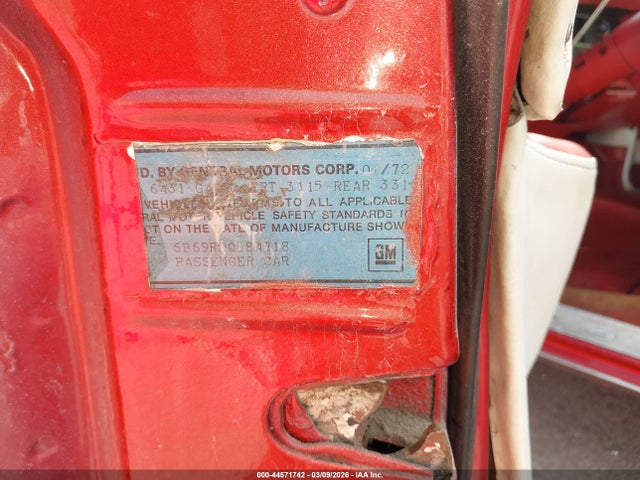 1972 CADILLAC 4 DOOR SEDAN 6B69R2Q184718 Photo 8