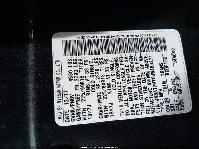 Nissan Rogue Sl 2018 JN8AT2MT0JW463271 Image 9