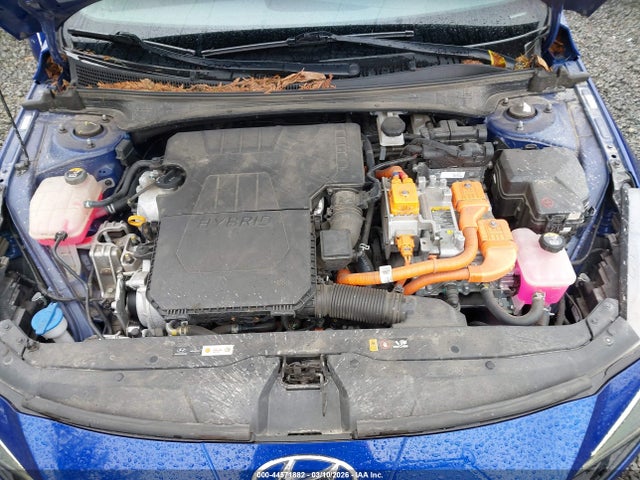 KMHLM4AJXNU025774 Hyundai Elantra Hybrid Blue
