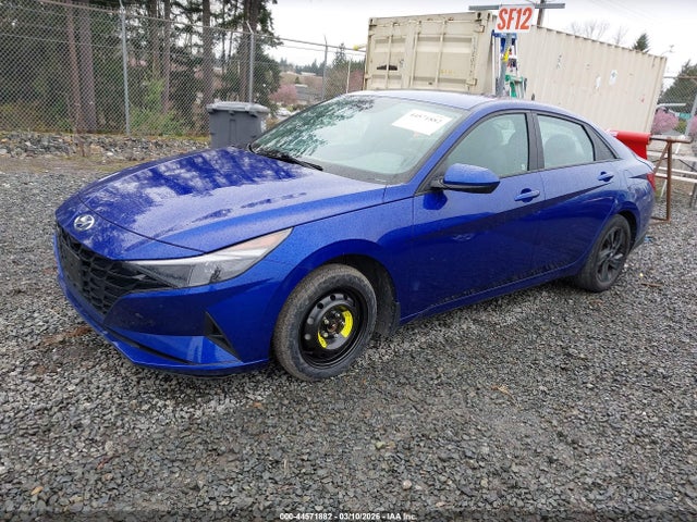 KMHLM4AJXNU025774 Hyundai Elantra Hybrid Blue