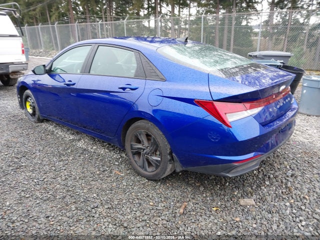 KMHLM4AJXNU025774 Hyundai Elantra Hybrid Blue