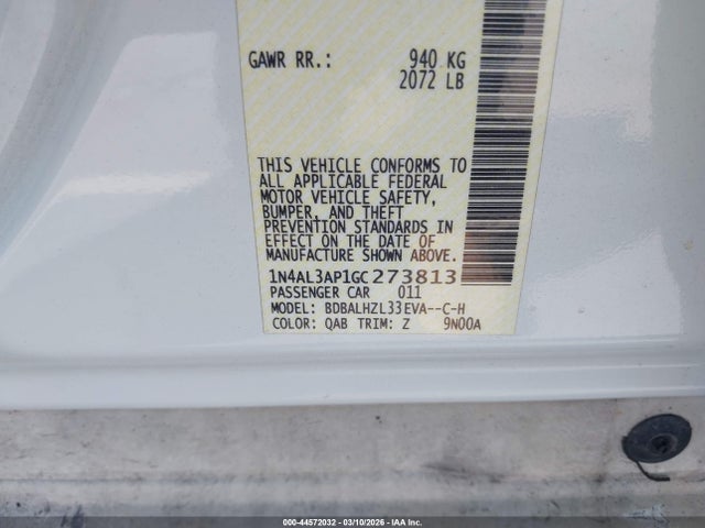 Nissan Altima 2.5 Sr 2016 1N4AL3AP1GC273813 Image 9