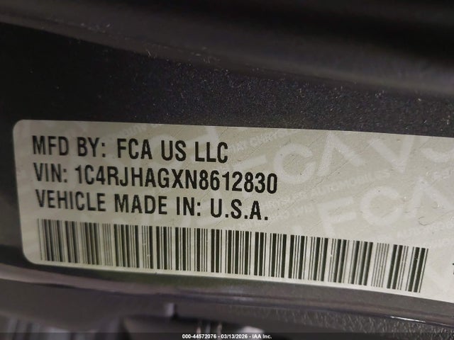 2022 JEEP GRAND CHEROKEE 1C4RJHAGXN8612830 Photo 8