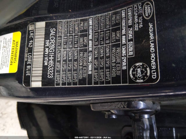 2017 LAND ROVER DISCOVERY SPORT SALCR2BG1HH653323 Photo 8