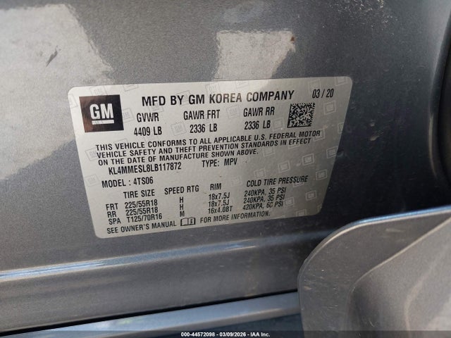 Продажа на аукционе авто 2020 Buick Encore Gx Awd Select, vin: KL4MMESL8LB117872, номер лота: 44572098