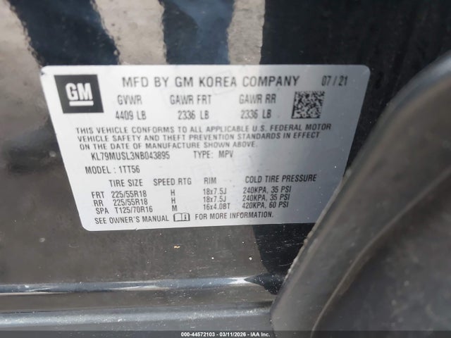 2022 CHEVROLET TRAILBLAZER KL79MUSL3NB043895 Photo 8