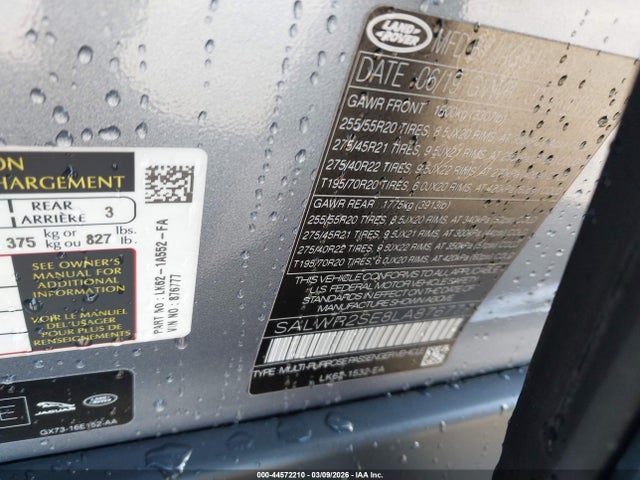 2020 LAND ROVER RANGE ROVER SPORT SALWR2SE8LA876777 Photo 8