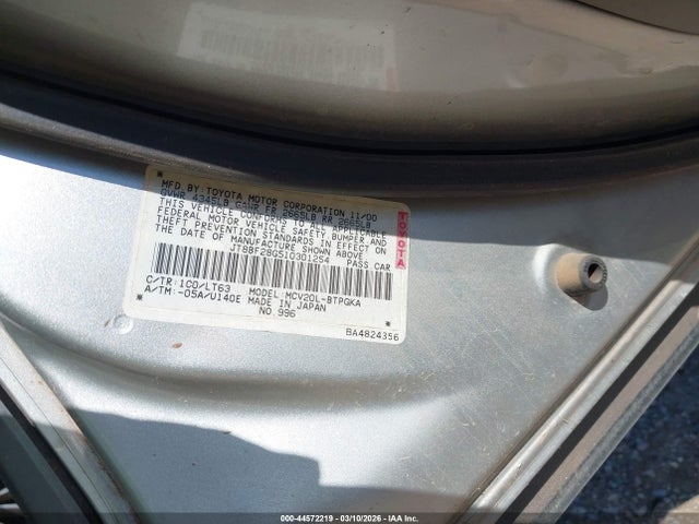 Продажа на аукционе авто 2001 Lexus Es 300, vin: JT8BF28G510301254, номер лота: 44572219