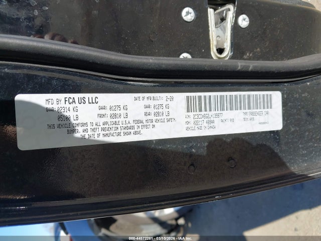 2020 Dodge Charger Sxt Rwd მანქანა იყიდება აუქციონზე, vin: 2C3CDXBG2LH139877, აუქციონის ნომერი: 44572281