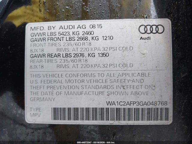 2016 AUDI Q5 WA1C2AFP3GA048768 Photo 8