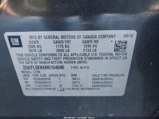 2017 GMC TERRAIN 2GKFLSEK6H6194046 Photo 8