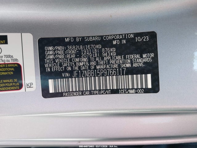Aukcja sprzedaży 2023 Toyota Gr86, vin: JF1ZNBB15P9766117, numer aukcji: 44572463