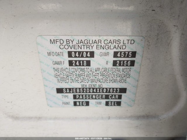 2004 JAGUAR X-TYPE SAJEB52D04XE07623 Photo 8