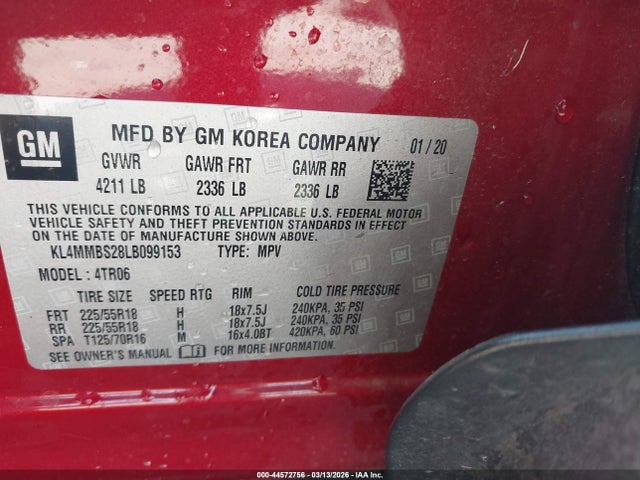 2020 BUICK ENCORE GX KL4MMBS28LB099153 Photo 8