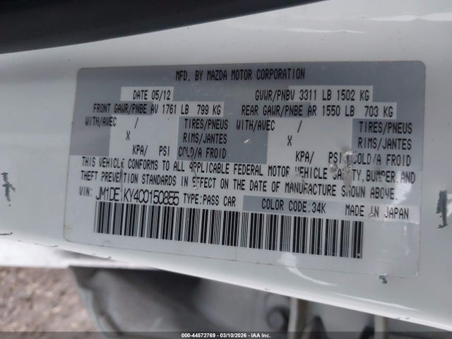 2012 MAZDA MAZDA2 JM1DE1KY4C0150855 Photo 8