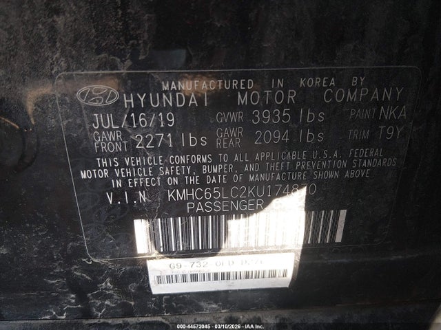 2019 HYUNDAI IONIQ HYBRID KMHC65LC2KU174870 Photo 8