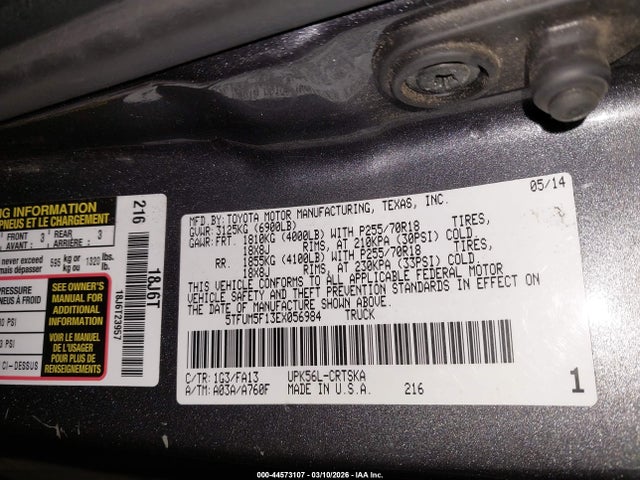 2014 TOYOTA TUNDRA 5TFUM5F13EX056984 Photo 8