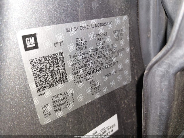 1GCGSDENXK1126707 Chevrolet Colorado Z71
