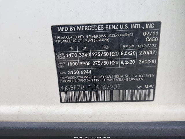 2012 MERCEDES-BENZ GL 450 4JGBF7BE4CA767207 Photo 8