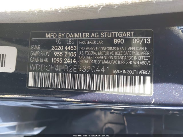 44573139 :رقم المزاد ، WDDGF4HB2ER320441 vin ، 2014 Mercedes-benz C 250 Sport مزاد بيع