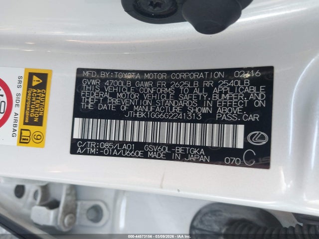 2016 LEXUS ES 350 JTHBK1GG6G2241313 Photo 8