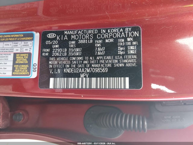 KIA SELTOS S 2021 KNDEU2AA2M7098569 Image 9