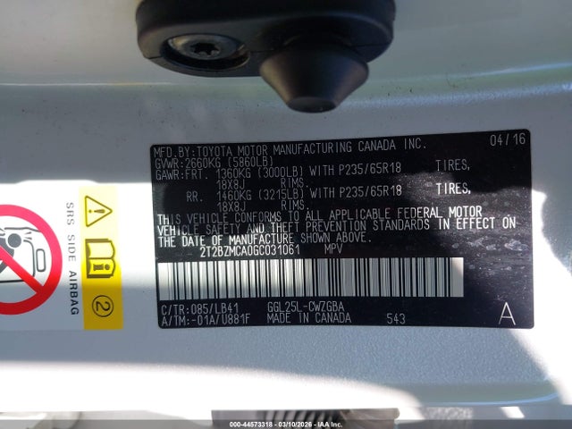 Продаж на аукціоні авто 2016 Lexus Rx 350, vin: 2T2BZMCA0GC031061, номер лоту: 44573318