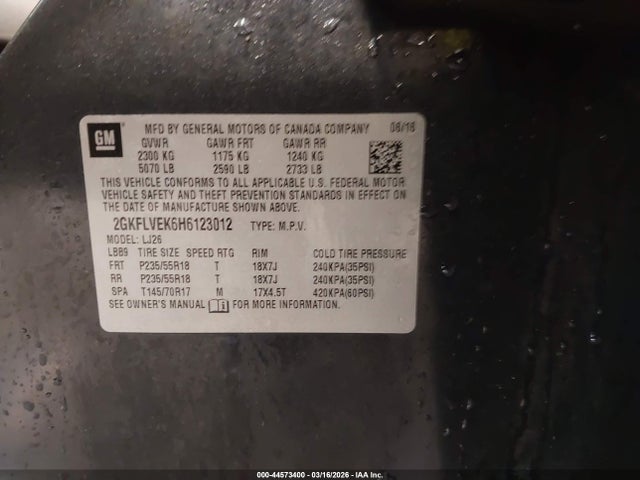 2017 GMC TERRAIN 2GKFLVEK6H6123012 Photo 8