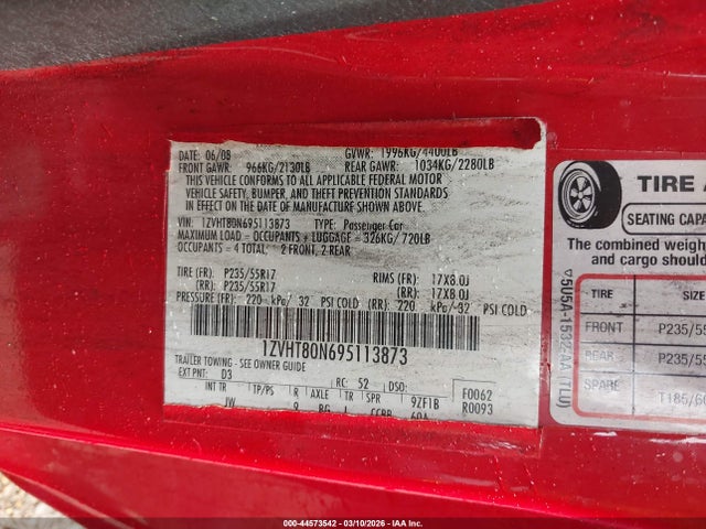 2009 FORD MUSTANG 1ZVHT80N695113873 Photo 8