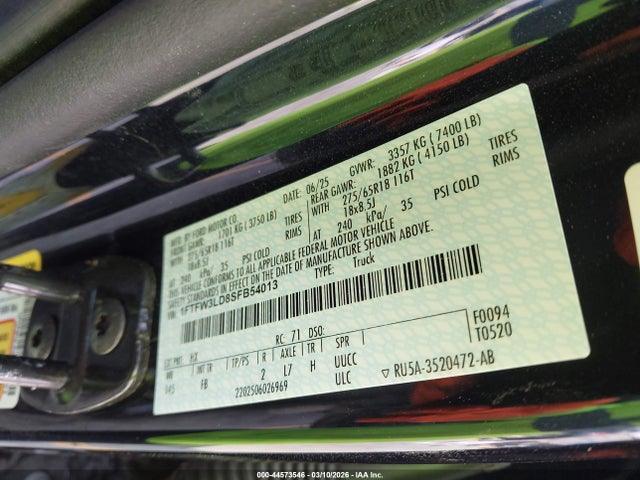 Ford F-150 Xlt 2025 1FTFW3LD8SFB54013 Image 9