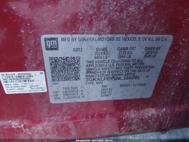 2022 GMC TERRAIN 3GKALPEV6NL169091 Photo 8