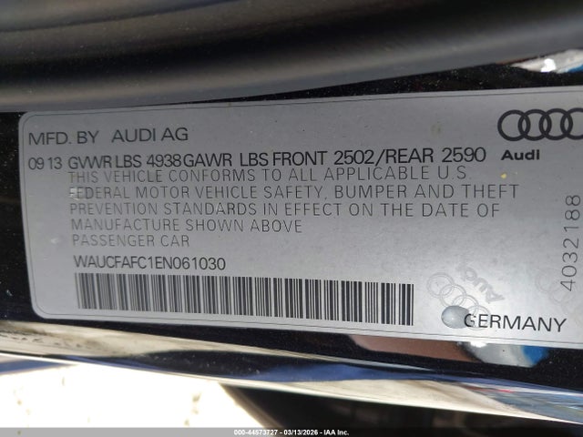 2014 AUDI A6 WAUCFAFC1EN061030 Photo 8