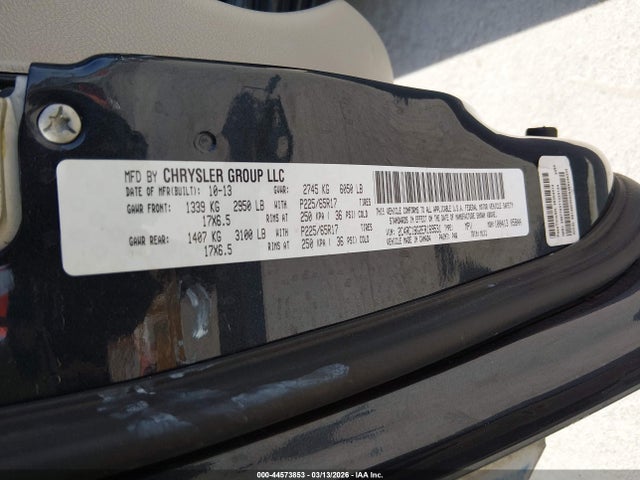 Продаж на аукціоні авто 2014 Chrysler Town & Country Touring, vin: 2C4RC1BG2ER169531, номер лоту: 44573853