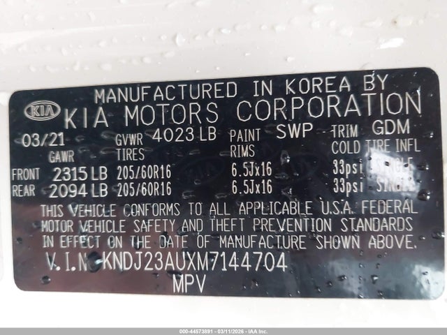 2021 KIA SOUL KNDJ23AUXM7144704 Photo 8