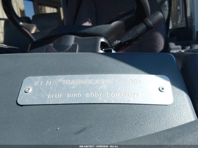 Blue Bird School Bus / Transit Bus 2017 1BABNBCA9HF324061 Image 9